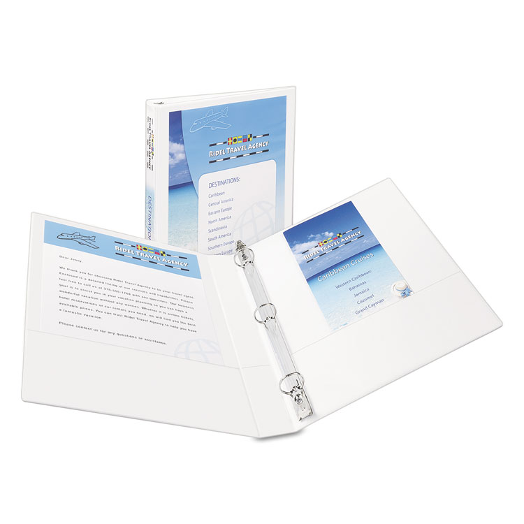 Picture of Showcase Economy View Binder w/Round Rings, 11 x 8 1/2, 1" Cap, White