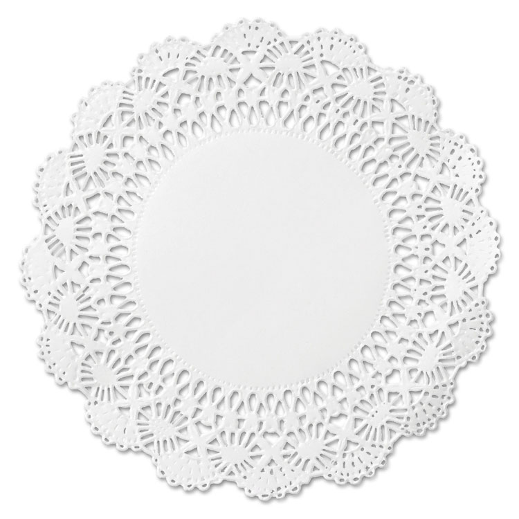 HFM500239 DOILY,12IN,RND,WH