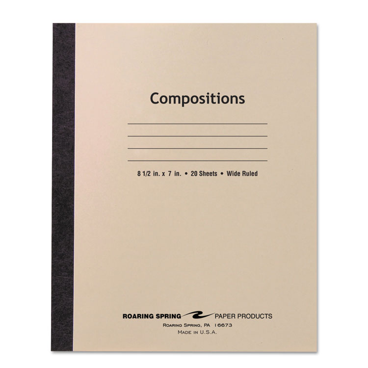 Picture of Stitched Composition Book, Legal Rule, 8 1/2 x 7, WE, 20 Sheets