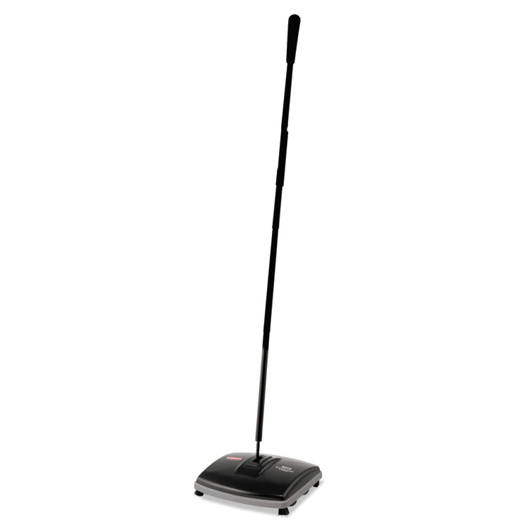 Picture of Floor & Carpet Sweeper, Plastic Bristles, 44" Handle, Black/Gray