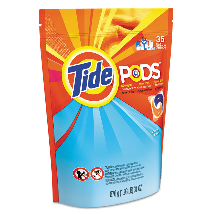 Picture of Pods, Laundry Detergent, Ocean Mist, 35/Pack, 4 Pack/Carton