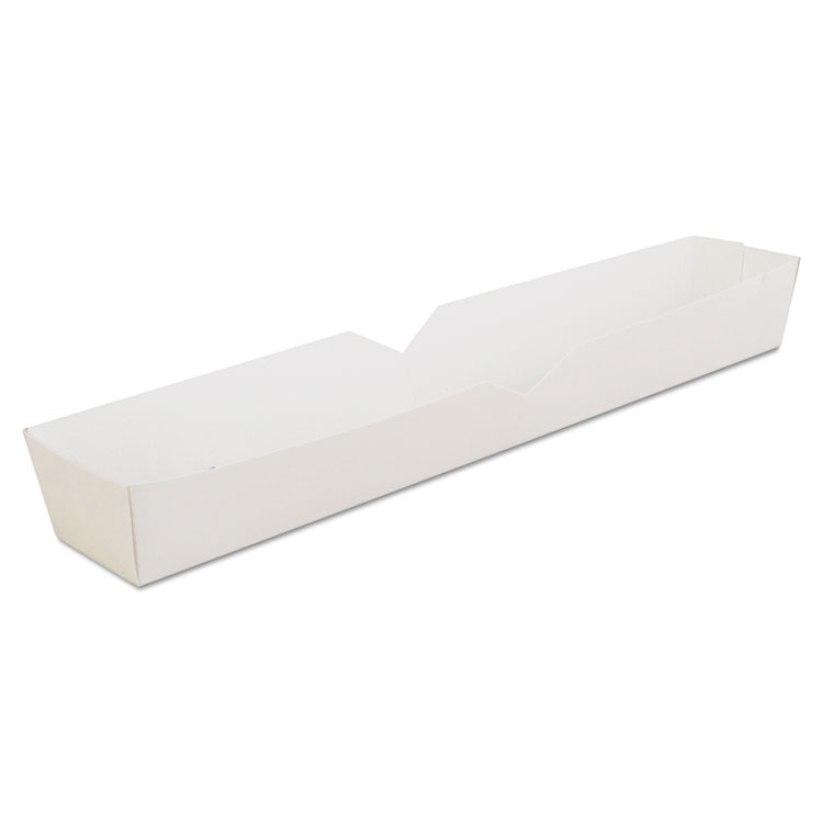 Picture of Hot Dog Tray, White, 10 1/4 x 1 1/2 x 1 1/4, Paperboard, 500/Carton
