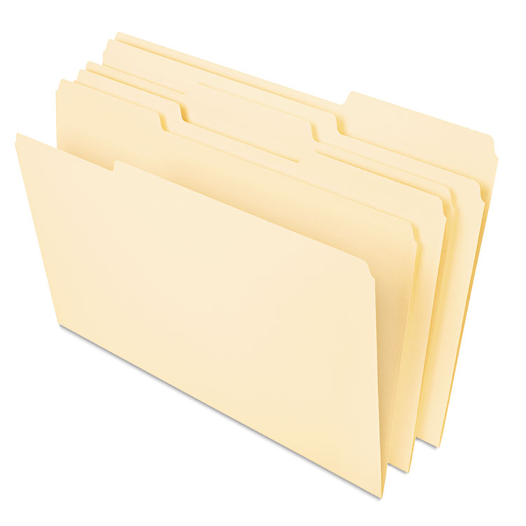 Picture of Heavyweight File Folders, 1/3 Cut One-Ply Top Tab, Letter, Manila, 50/Pack