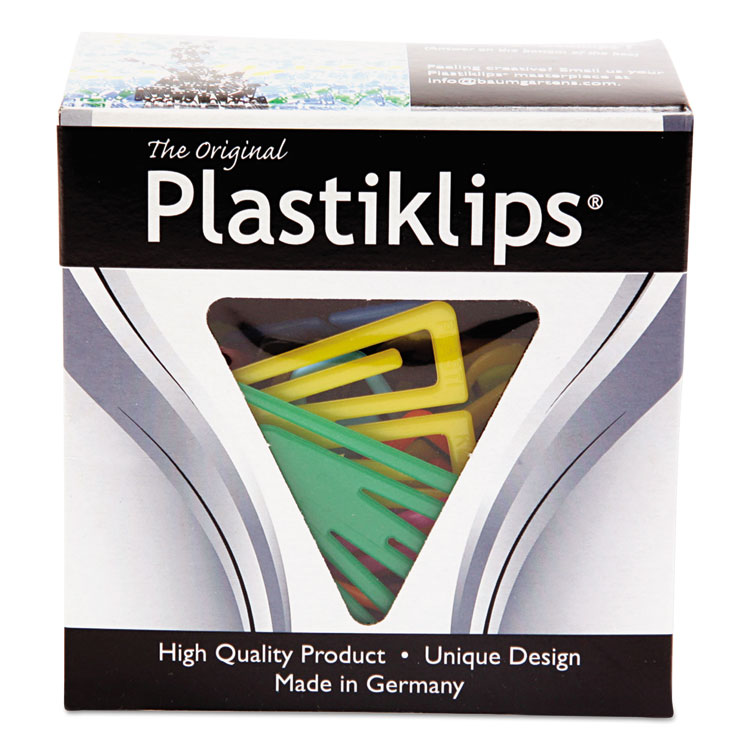 Picture of Plastiklips Paper Clips, Small, Assorted Colors, 1,000/Box