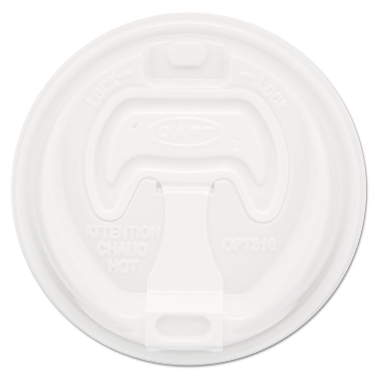 Picture of Optima Reclosable Lid, 12-24oz Foam Cups, White, 100/bag