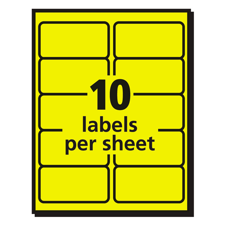  AVE5978 Avery 5978 High Visibility Permanent Laser ID Labels HILL 