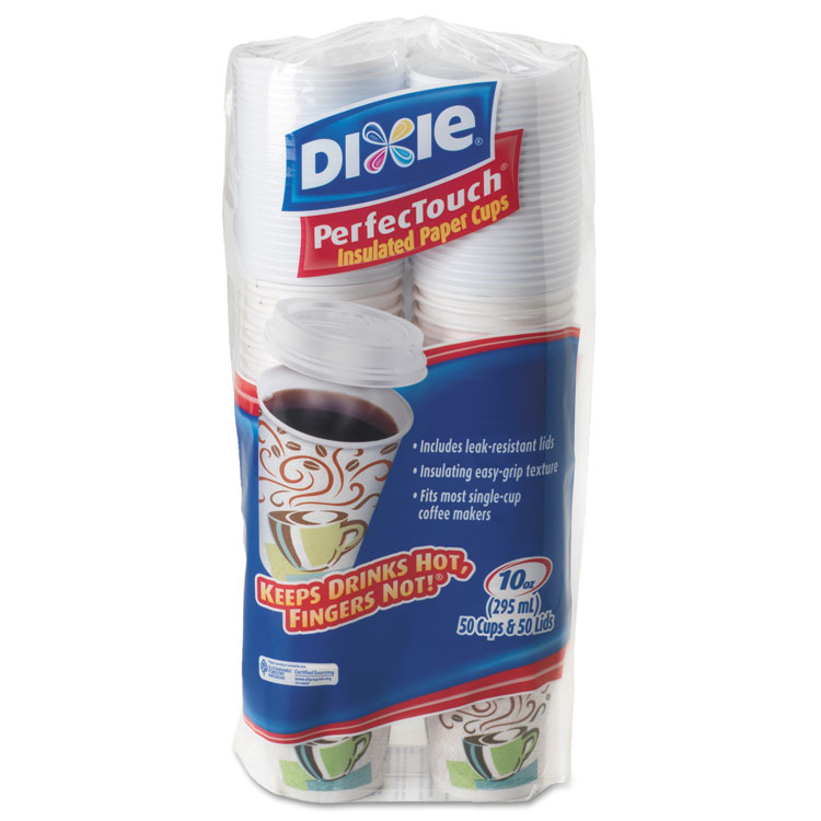 Picture of Combo Bag, Paper Hot Cups, 10oz, 50/pack