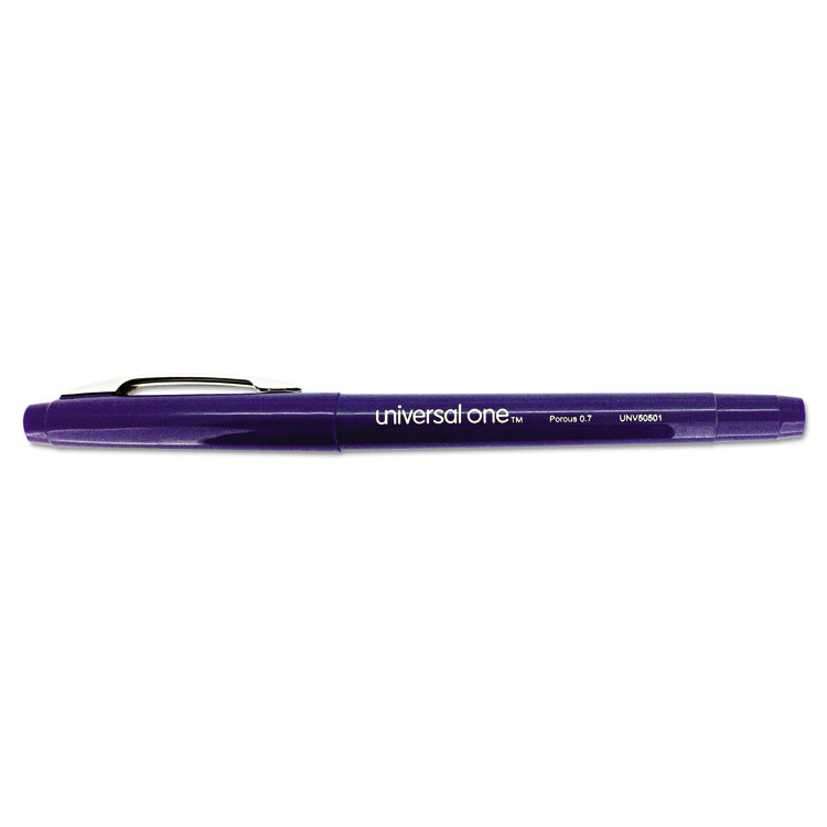 Picture of Roller Ball Porous Tip Stick Pen, Blue Ink, Medium, Dozen