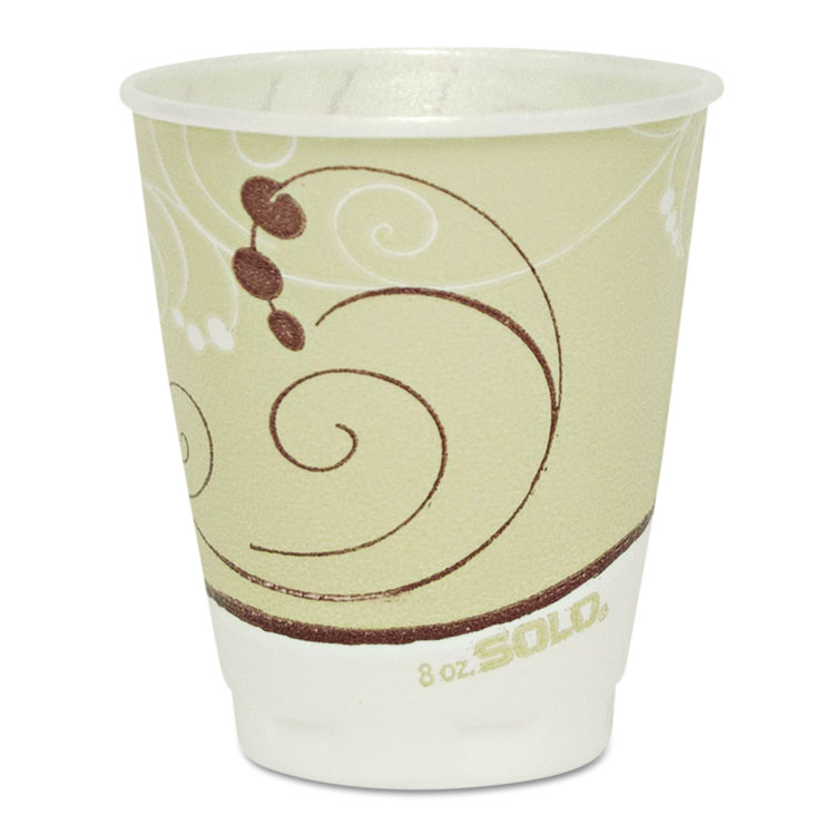 Picture of Symphony Design Trophy Foam Hot/cold Drink Cups, 8oz, Beige, 1000/carton