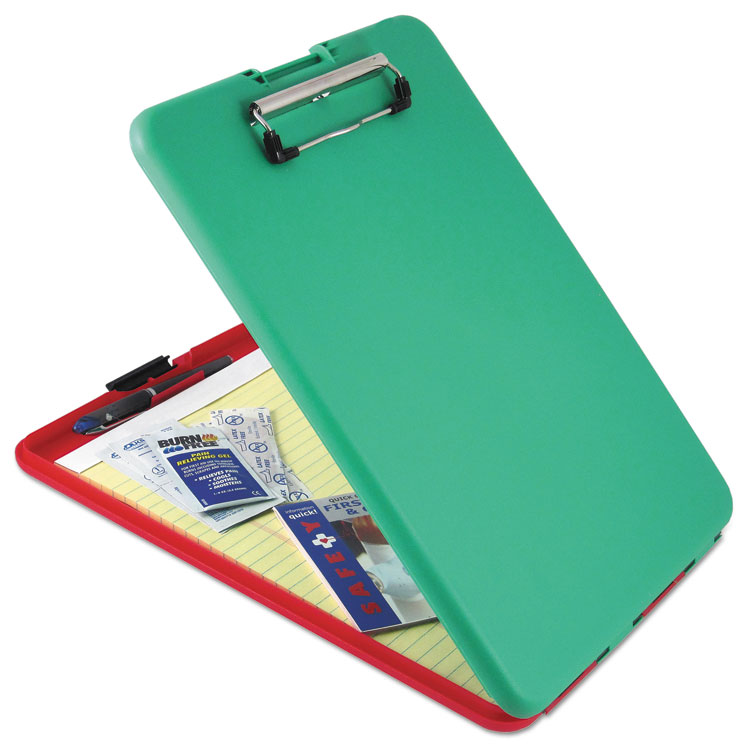 Picture of Slimmate Show2know Safety Organizer, 1/2" Clip Cap, 9 X 11 3/4 Sheets, Red/green