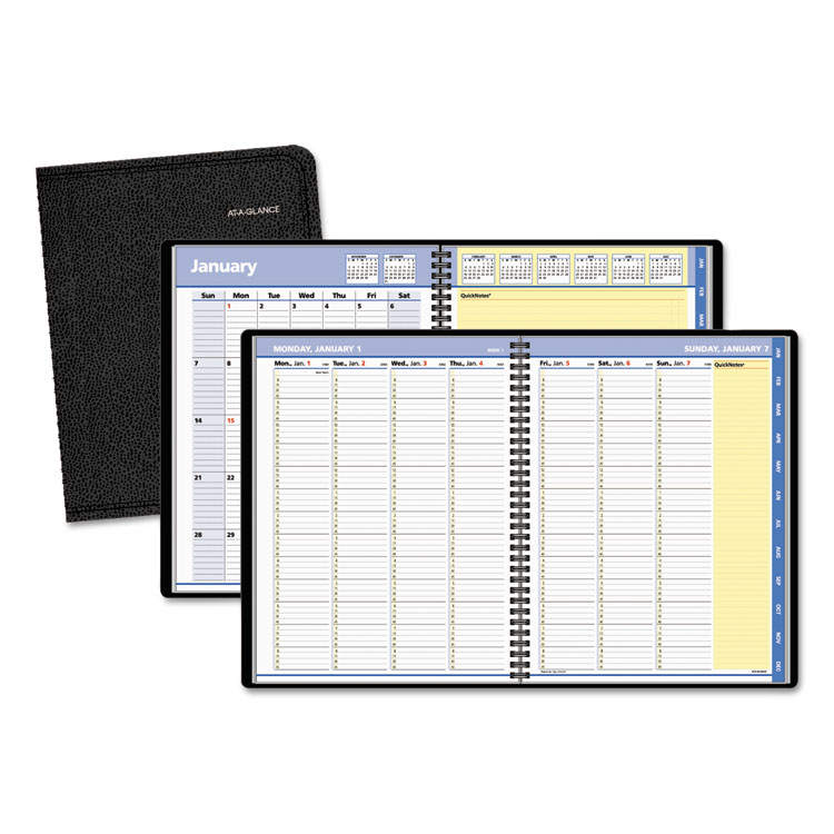Picture of QuickNotes Weekly/Monthly Appointment Book, 8 1/4 x 10 7/8, Black
