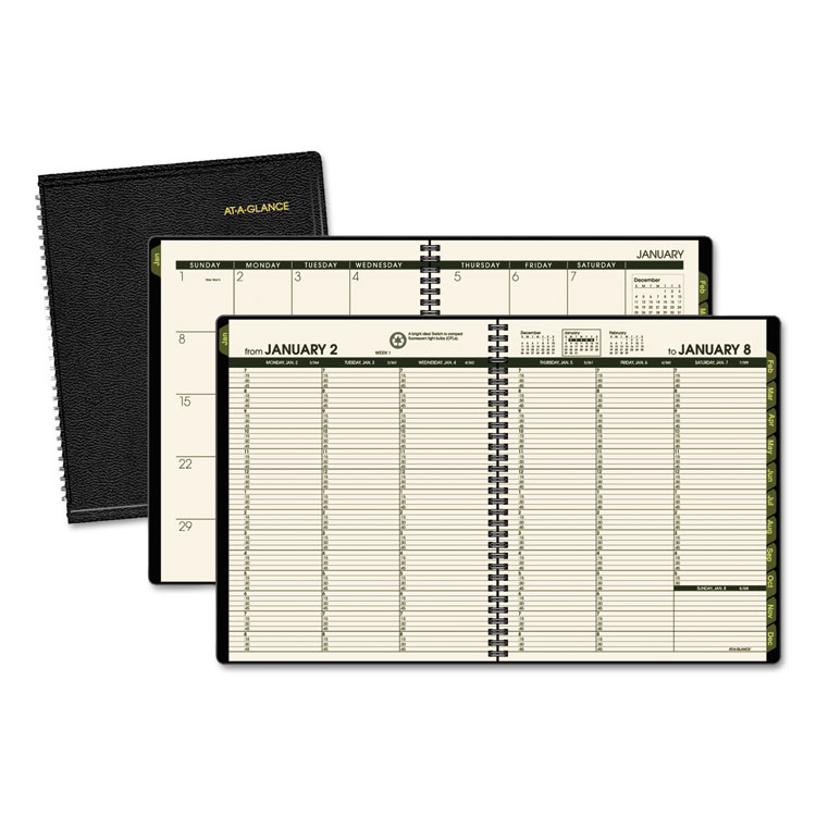 Picture of Recycled Weekly/Monthly Classic Appointment Book, 6 7/8 x 8, Black
