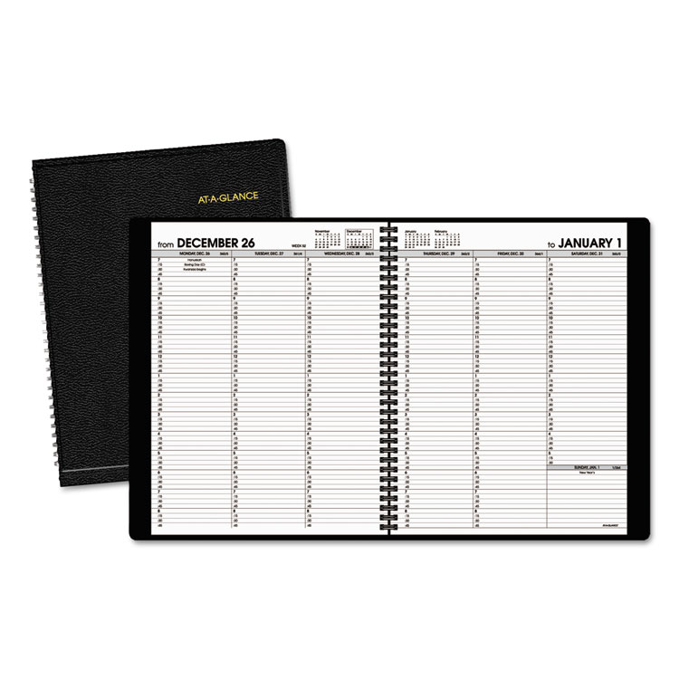 Picture of Weekly Appointment Book, 8 1/4 x 10 7/8, Black-2019