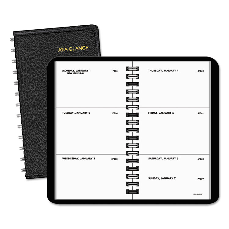 Picture of Weekly Planner, 2 1/2 x 4 1/2, Black
