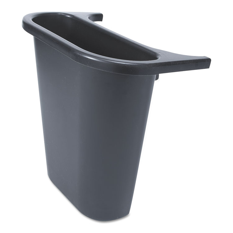 Picture of Saddle Basket Recycling Bin, Rectangular, Black, 7 1/4"w X 10 3/5"d X 11 1/2"h