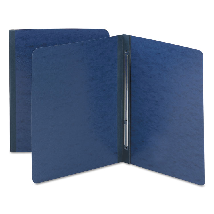 Picture of Side Opening Pressboard Report Cover, Prong Fastener, Letter, Dark Blue