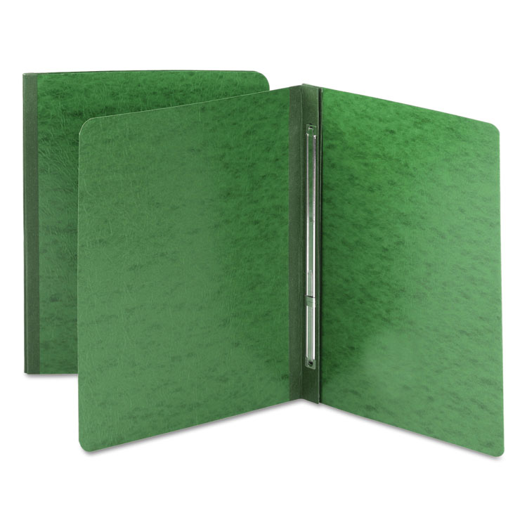 Picture of Side Opening Pressboard Report Cover, Prong Fastener, Letter, Green