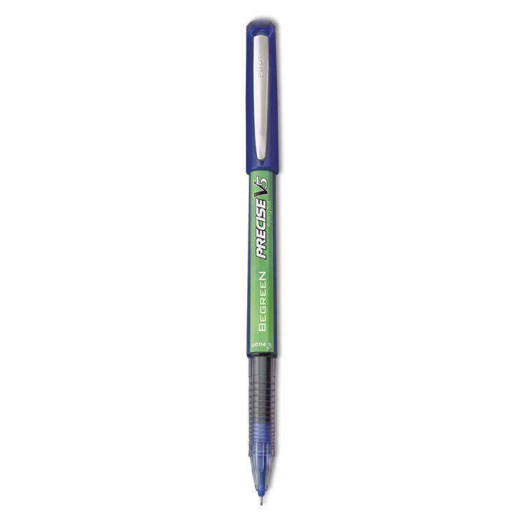 Picture of Precise V5 BeGreen Roller Ball Stick Pen, Blue Ink, .5mm, Dozen