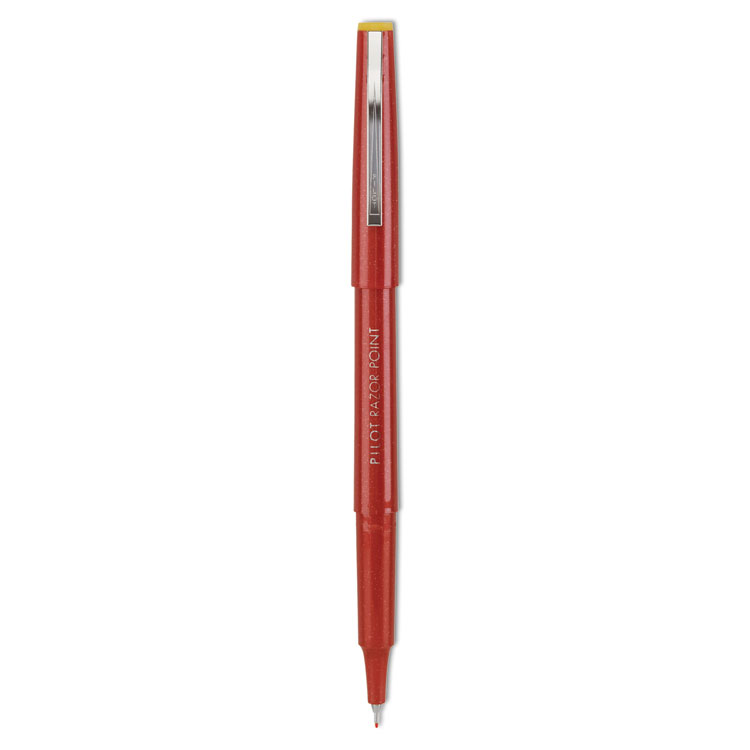 Picture of Razor Point Fine Line Marker Pen, Ultra-Fine, Red Ink, .3mm, Dozen