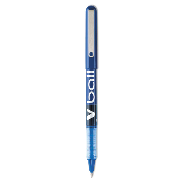 Picture of VBall Liquid Ink Roller Ball Stick Pen, Blue Ink, .5mm, Dozen
