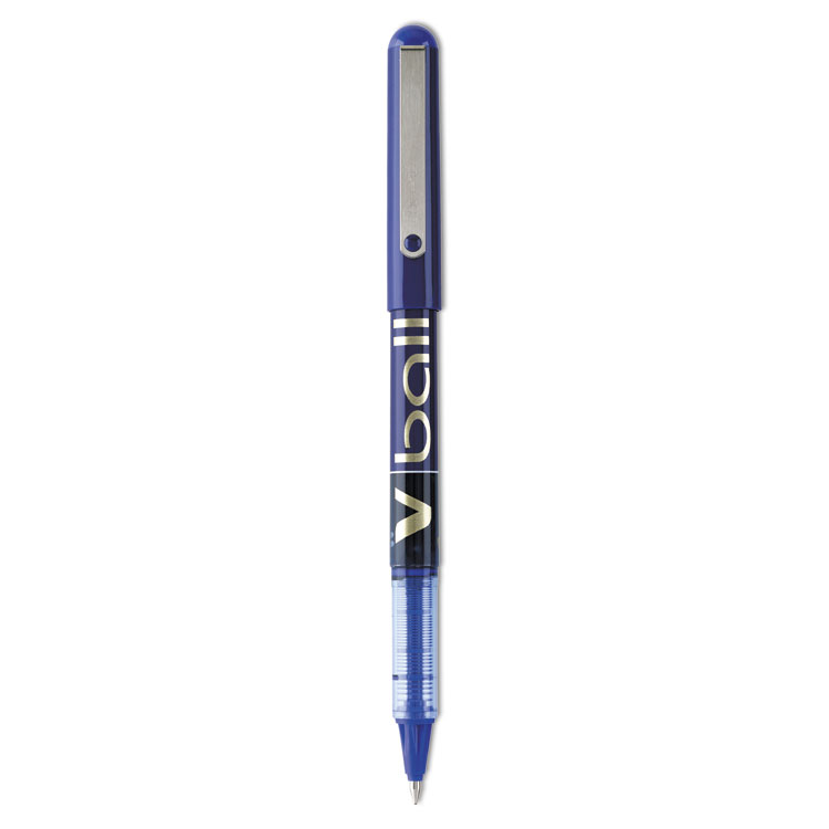 Picture of VBall Liquid Ink Roller Ball Stick Pen, Blue Ink, .7mm, Dozen