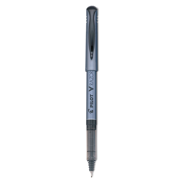 Picture of V Razor Point Liquid Ink Marker Pen, Black Ink, .5mm, Dozen