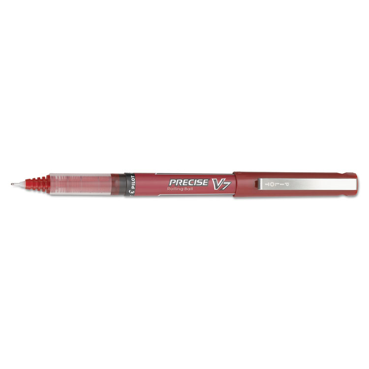 Picture of Precise V7 Roller Ball Stick Pen, Precision Point, Red Ink, .7mm, Dozen