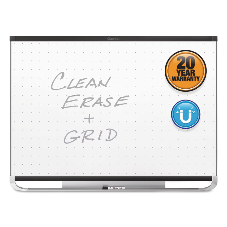 Picture of Prestige 2 Magnetic Total Erase Whiteboard, 48 x 36, Black Frame