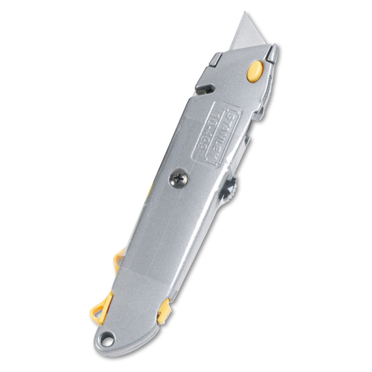 Picture of Quick-Change Utility Knife w/Retractable Blade & Twine Cutter, Gray