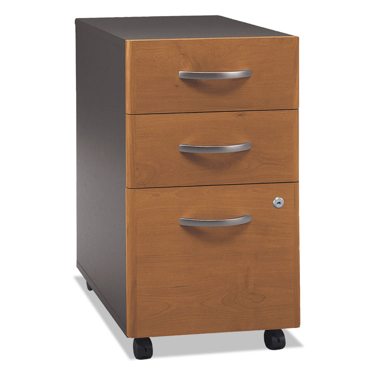 Picture of Series C Collection Three-Drawer Mobile Pedestal (Assembled), Natural Cherry
