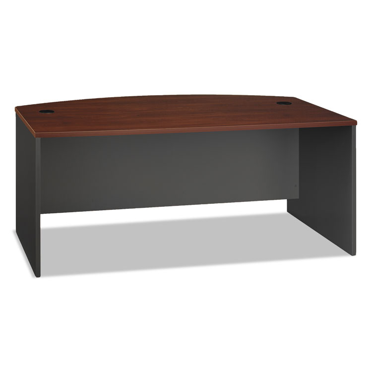 Picture of Series C Collection 72W Bow Front Desk Shell, Hansen Cherry