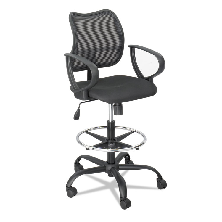 Picture of Vue Series Mesh Extended Height Chair, Acrylic Fabric Seat, Black