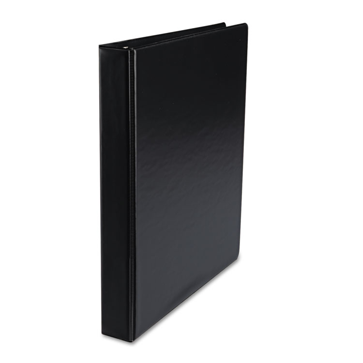 Picture of Economy Non-View Round Ring Binder, 1" Capacity, Black