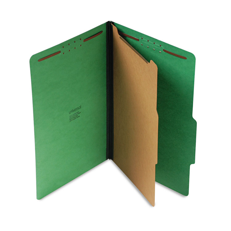 Picture of Pressboard Folder, Legal, Four-Section, Emerald Green, 10/Box