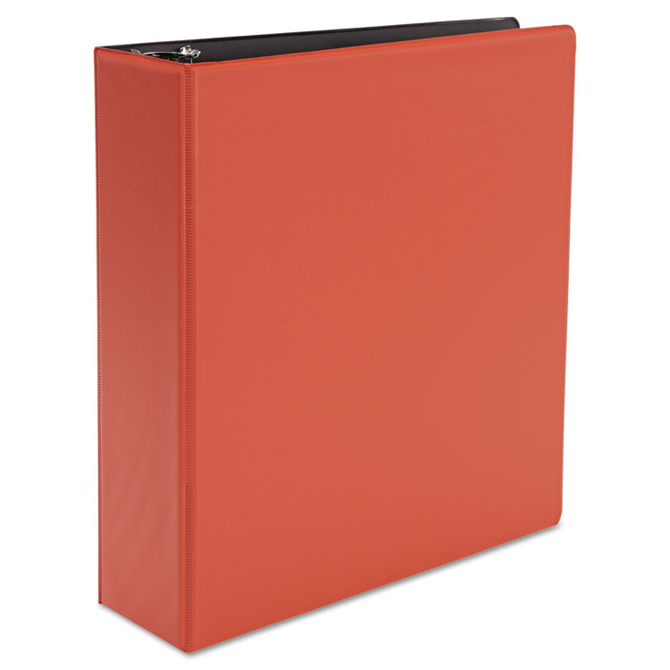 Picture of Economy Non-View Round Ring Binder, 3" Capacity, Red