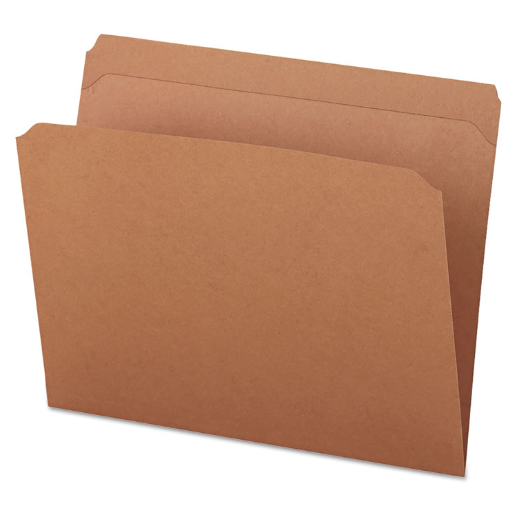 Picture of Kraft File Folders, Straight Cut, Top Tab, Letter, Kraft, 100/Box