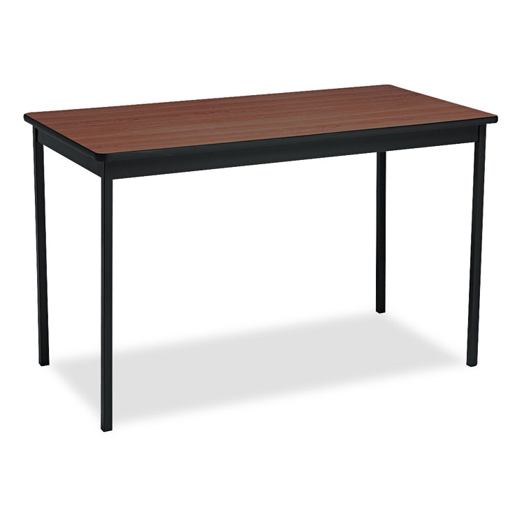 Picture of Utility Table, Rectangular, 48w x 24d x 30h, Walnut/Black