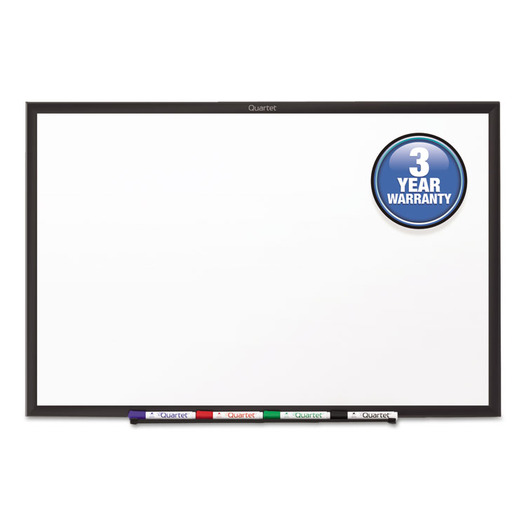 Picture of Classic Melamine Dry Erase Board, 48 x 36, White Surface, Black Frame