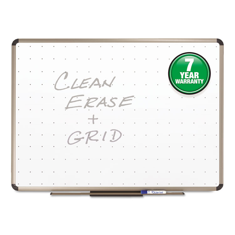 Picture of Prestige Total Erase Whiteboard, 48 x 36, White Surface, Euro Titanium Frame