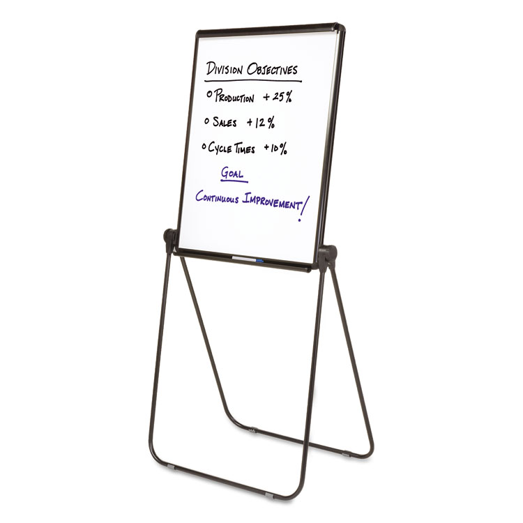 Picture of Ultima Presentation Easel, 27 x 34, White Surface, Black Frame