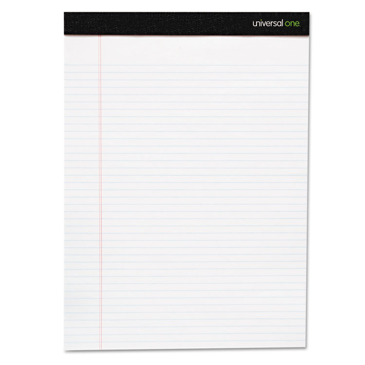 Picture of Premium Ruled Writing Pads, White, 8 1/2 x 11, Legal/Wide, 50 Sheets, 6 Pads