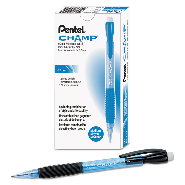 Picture of Champ Mechanical Pencil, 0.7 mm, Blue Barrel, Dozen