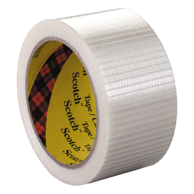 Picture of Bi-Directional Filament Tape, 50mm x 50m, 3" Core, Clear