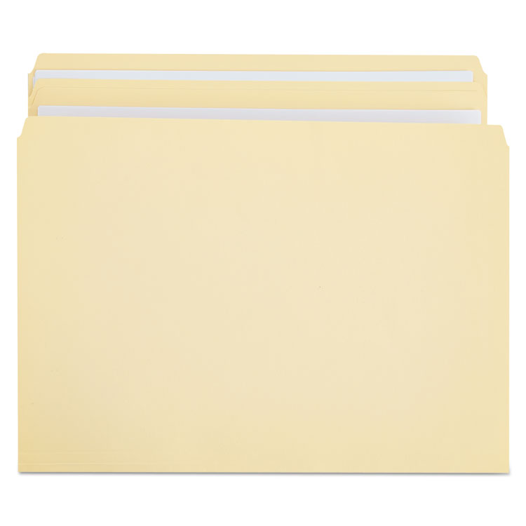 Picture of File Folders, Straight Cut, Two-Ply Top Tab, Letter, Manila, 100/Box