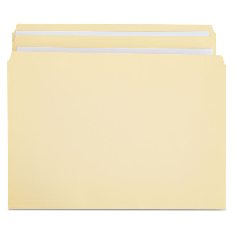 Picture of File Folders, Straight Cut, Two-Ply Top Tab, Legal, Manila, 100/Box