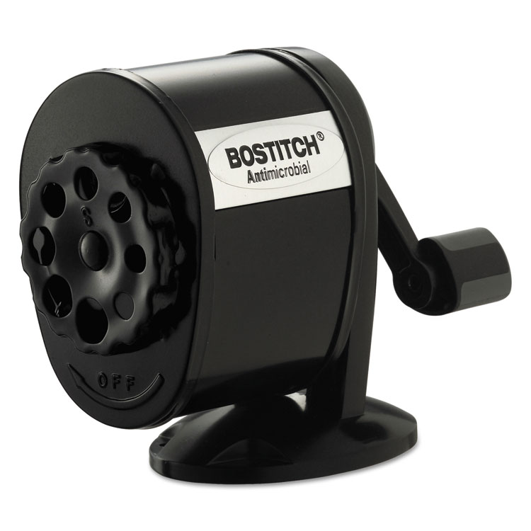 Picture of Counter-Mount/Wall-Mount Antimicrobial Manual Pencil Sharpener, Black