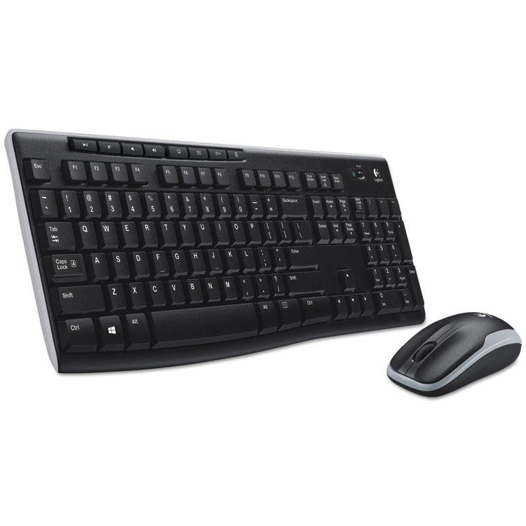 Picture of Mk270 Wireless Combo, Keyboard/mouse, USB, Black