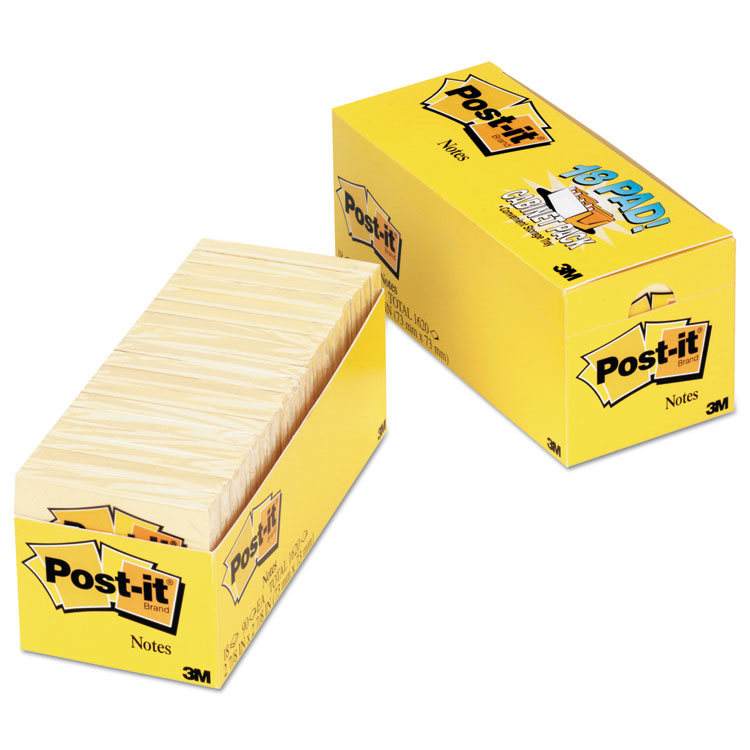 Picture of Original Pads in Canary Yellow, Cabinet Pack, 3 x 3, 90-Sheet, 18/Pack