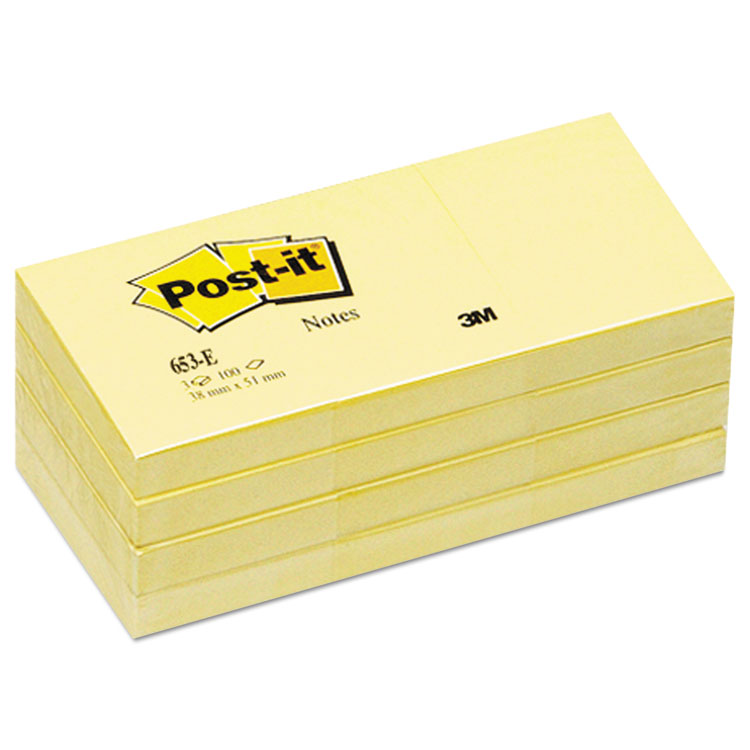 Picture of Original Pads in Canary Yellow, 1 1/2 x 2, 100-Sheet, 12/Pack
