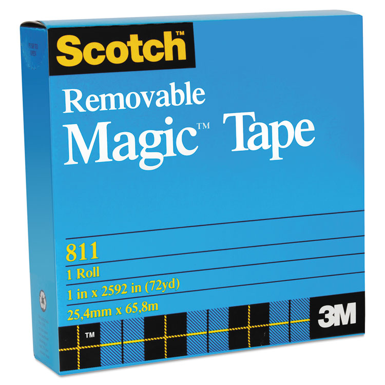 Picture of Removable Tape, 3/4" x 1296", 1" Core, Transparent
